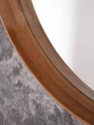 Gallery Direct Keaton Round Wood Frame Wall Mirror - thumbnail 3