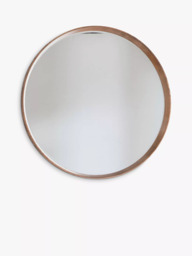 Gallery Direct Keaton Round Wood Frame Wall Mirror - thumbnail 1