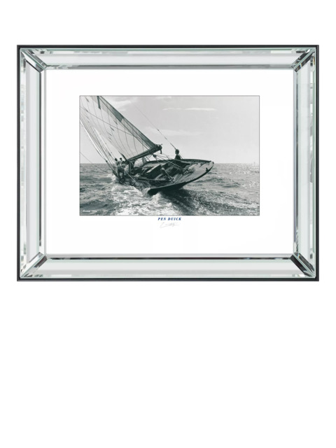 Brookpace Lascelles 'Pen Duick' Yacht Framed Print & Mount, 40 x 50cm, Black/White - image 1