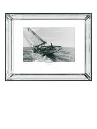 Brookpace Lascelles 'Pen Duick' Yacht Framed Print & Mount, 40 x 50cm, Black/White - thumbnail 1