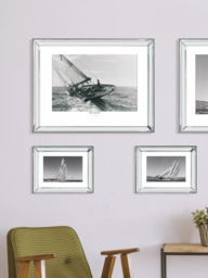 Brookpace Lascelles 'Pen Duick' Yacht Framed Print & Mount, 40 x 50cm, Black/White - thumbnail 2