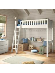 Stompa Arven High Sleeper Bed Frame, White - thumbnail 2