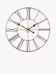 Thomas Kent Summerhouse Skeleton Roman Numeral Wall Clock, 80cm, Copper - thumbnail 1