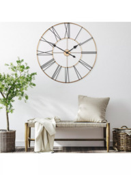 Thomas Kent Summerhouse Skeleton Roman Numeral Wall Clock, 80cm, Copper - thumbnail 2