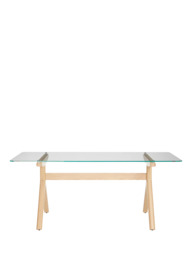 John Lewis Poise Rectangular Glass Top Dining Table - thumbnail 2