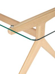 John Lewis Poise Rectangular Glass Top Dining Table - thumbnail 3