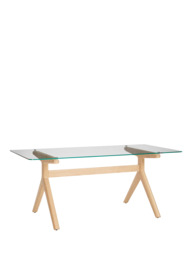 John Lewis Poise Rectangular Glass Top Dining Table - thumbnail 1