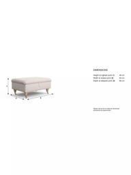Laura Ashley Mortimer Footstool, Oak Leg - thumbnail 2