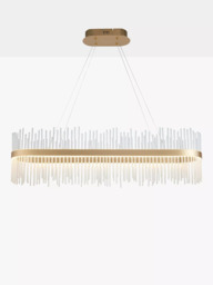 Bay Lighting Kai Linear Pendant Ceiling Light, Gold - thumbnail 1