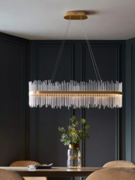 Bay Lighting Kai Linear Pendant Ceiling Light, Gold - thumbnail 2