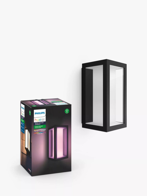 Philips Hue White and Colour Ambiance Impress LED Smart Outdoor Wall Light, Black - image 1