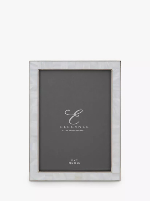 Elegance by Impressions Mother Of Pearl Photo Frame, White - image 1