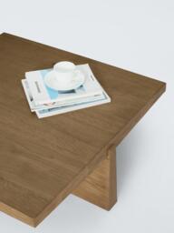 John Lewis Wedge Square Coffee Table, Dark Oak - thumbnail 4