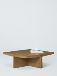 John Lewis Wedge Square Coffee Table, Dark Oak - thumbnail 5