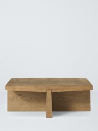 John Lewis Wedge Square Coffee Table, Dark Oak - thumbnail 3
