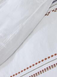 John Lewis Palmar Washed Cotton Embroidered Percale Duvet Cover Set, Multi - thumbnail 2