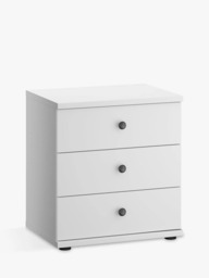 John Lewis Marlow 3 Drawer Bedside Table, 50cm