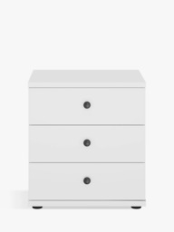 John Lewis Marlow 3 Drawer Bedside Table, 50cm - thumbnail 2