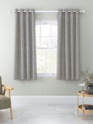 John Lewis Boucle Pair Blackout/Thermal Lined Eyelet Curtains - thumbnail 3