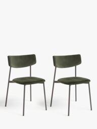 John Lewis ANYDAY Motion Corduroy Upholstered Dining Chairs, Set of 2 - thumbnail 1