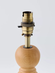 Laura Ashley Maria Wooden Table Lamp, Natural Oak - thumbnail 6