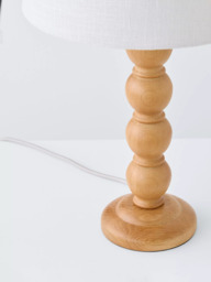 Laura Ashley Maria Wooden Table Lamp, Natural Oak - thumbnail 5