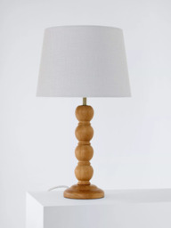 Laura Ashley Maria Wooden Table Lamp, Natural Oak - thumbnail 3
