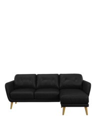 John Lewis Arlo RHF Chaise Leather Sofa, Light Leg - thumbnail 5