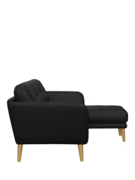 John Lewis Arlo RHF Chaise Leather Sofa, Light Leg - thumbnail 3