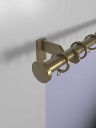 John Lewis Made to Order Select Curtain Pole with Rings and Disc Finial, Wall Fix, Dia.25mm - thumbnail 4