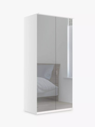John Lewis Elstra 100cm Wardrobe with Mirrored Hinged Doors - thumbnail 1