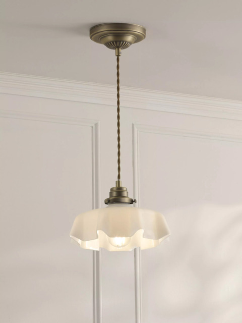 Laura Ashley Banham Pendant Ceiling Light, Antique Brass - image 1
