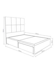 Hypnos Non-Sprung Upholstered 2 Drawer Divan Base, King Size - thumbnail 4