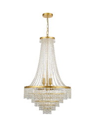 John Lewis Heera Extra Large Chandelier, Vintage Gold