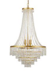 John Lewis Heera Extra Large Chandelier, Vintage Gold - thumbnail 4