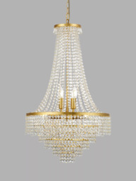John Lewis Heera Extra Large Chandelier, Vintage Gold - thumbnail 3