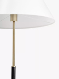 John Lewis Tapered Shade Floor Lamp, Black/Brass - thumbnail 4