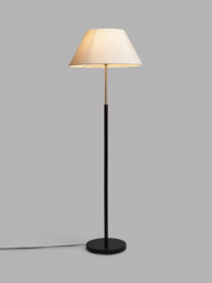 John Lewis Tapered Shade Floor Lamp, Black/Brass - thumbnail 5
