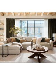 Pottery Barn Pieced Suede Cushion Cover - thumbnail 3