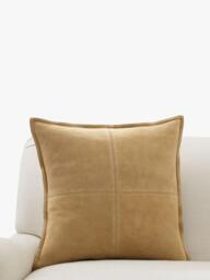 Pottery Barn Pieced Suede Cushion Cover - thumbnail 1