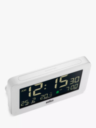 Braun BC10 Temperature & Date Digital Alarm Clock, White - thumbnail 5