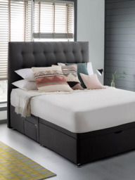 Silentnight 2 Drawer Continental Half Ottoman Divan Storage Bed, Double - thumbnail 4