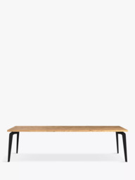 John Lewis Reigate Fixed Dining Table, Natural Edge, Solid Oak Natural Oil - thumbnail 2