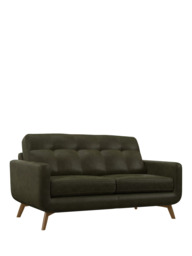 John Lewis Barbican Medium 2 Seater Leather Sofa, Light Leg