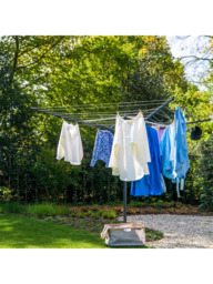 Brabantia Lift-O-Matic Rotary Clothes Outdoor Airer Washing Line with Ground Spike, Cover, Peg Bag and Pegs, 50m - thumbnail 5