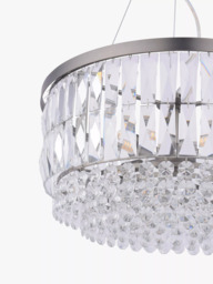 Laura Ashley Rhosill 4 Light Grand Chandelier, Pewter - thumbnail 5