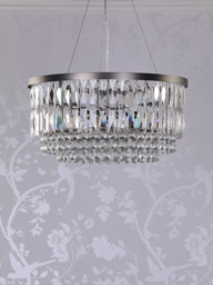 Laura Ashley Rhosill 4 Light Grand Chandelier, Pewter - thumbnail 2