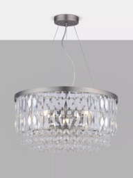 Laura Ashley Rhosill 4 Light Grand Chandelier, Pewter - thumbnail 3