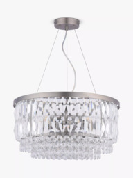 Laura Ashley Rhosill 4 Light Grand Chandelier, Pewter - thumbnail 4