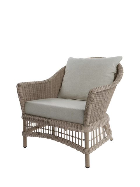 Laura Ashley Carrdale Woven Rattan Garden Lounge Chair, Barley - image 1
